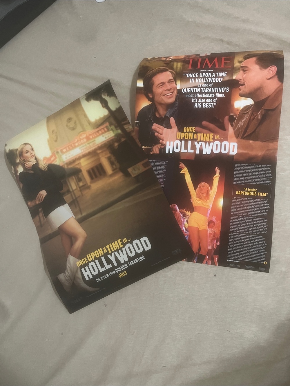 Once upon a time in hollywood BOTH Movie Poster new 11.5x17 & 11x15 Tarantino